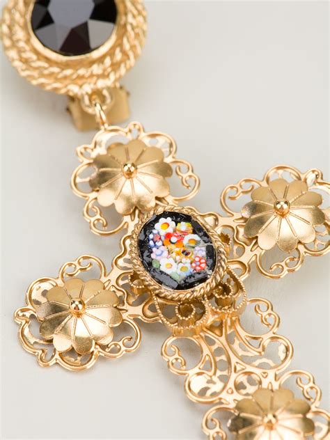 dolce and gabbana cross earrings replica